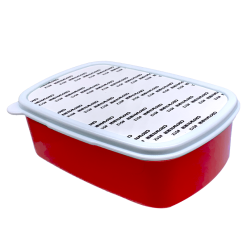 Alternative view of Rectangle Plastic Lunch Box Red