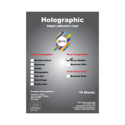Alternative view of A4 Disco Bubble Holographic Waterproof Inkjet Vinyl Clear