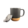 11oz Engraving Ceramic Black Cork Mug