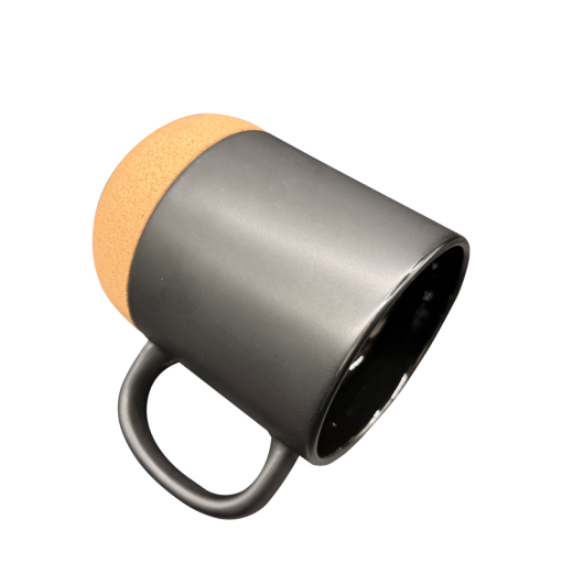 11oz Engraving Ceramic Black Cork Mug