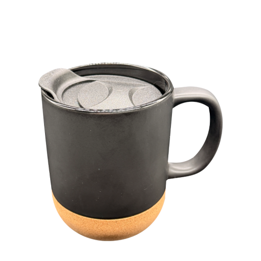 11oz Engraving Ceramic Black Cork Mug
