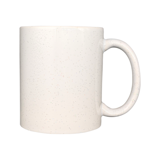 11oz Ceramic White Mug With Glitter