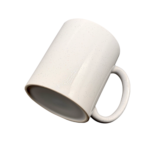 11oz Ceramic White Mug With Glitter