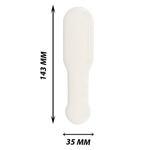 Glass Rectangle Foot File White