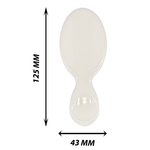 Glass Oval Foot File White