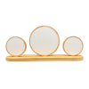 Round Family Photo Display Set Wood
