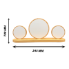 Round Family Photo Display Set Wood
