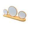 Round Family Photo Display Set Wood